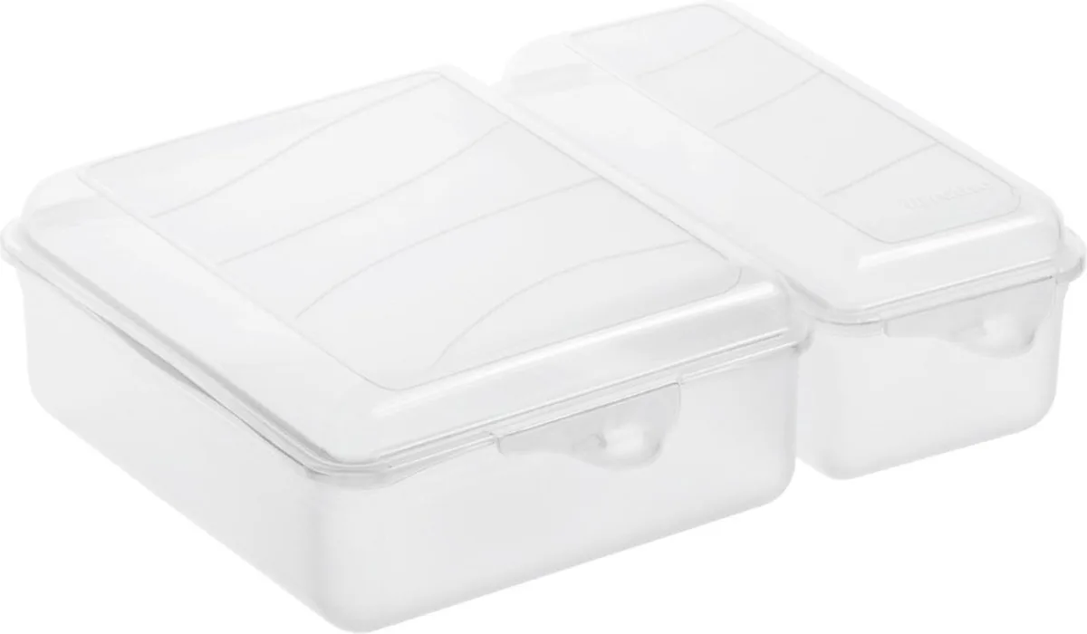 FUN lunchbox – 1,6 L - 22 x 16,5 x 7 cm by Rotho in Transparent – product photo