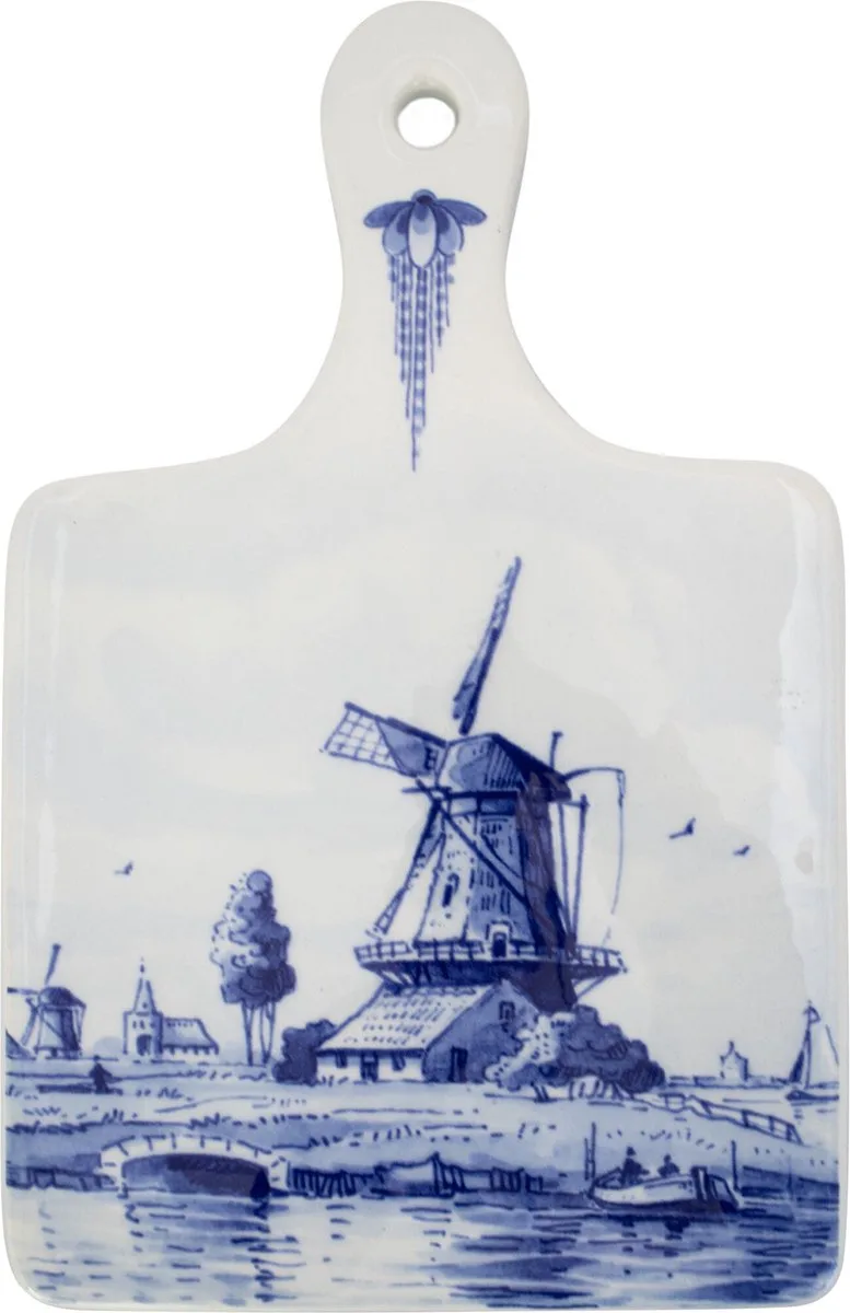 Serveerplank van Royal Delft in Wit – delfts blauw – productfoto