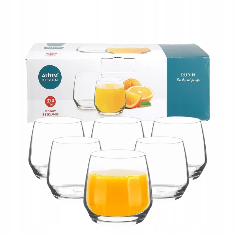 Altom Design Rubin Glazen Set - 6 stuks, 370 ml van Royal Leerdam in Kleurloos – productfoto