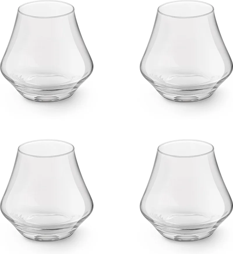 Artisan Tumblers 22 cl / 220 ml | Set van 4 Stuks | Whiskyglazen voor Whisky en Cocktails | Glas | Vaatwasserbestendig de Royal Leerdam en Transparent – photo produit