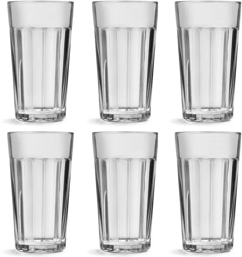 Astro D.O.F. Longdrinkglazen – Set van 6 – 350 ml – Stijlvol en Stevig Glas voor Cocktails, Longdrinks en Frisdrank – Vaatwasmachinebestendig by Royal Leerdam in Transparent – product photo