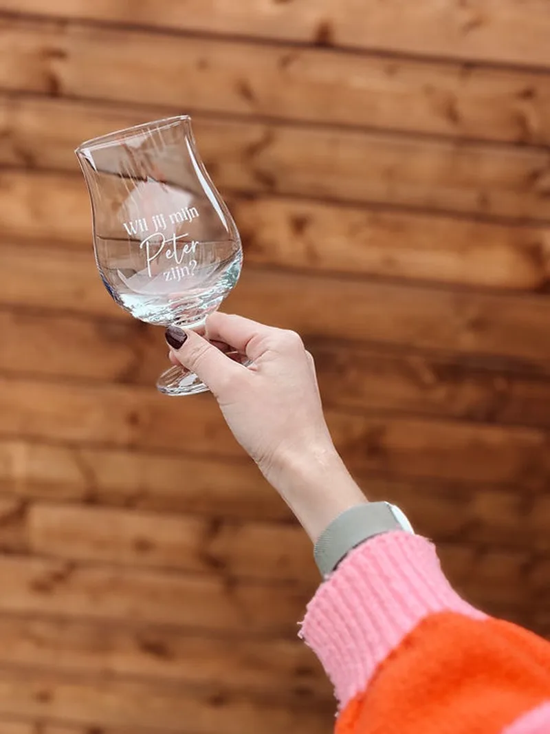 Bierglas – Wil Je Mijn Peter Zijn – Gepersonaliseerd by Royal Leerdam in Transparent – product photo