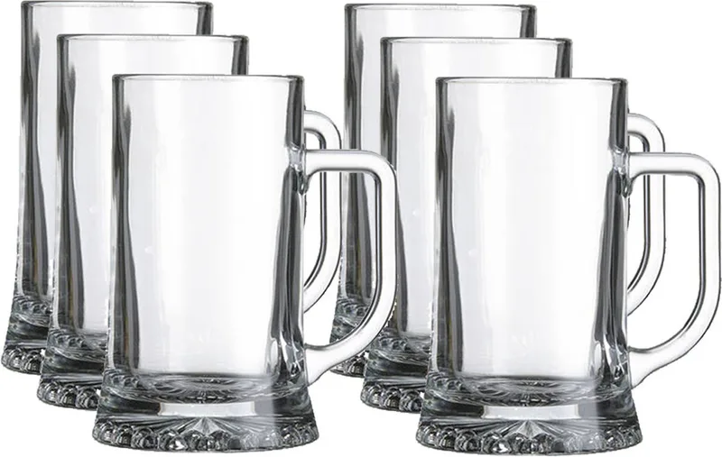 Bierglazen/Bierpullen Maxim - 24x stuks - 520 ml - Bierfeest - Oktoberfest - Met oor by Royal Leerdam in Transparent – product photo