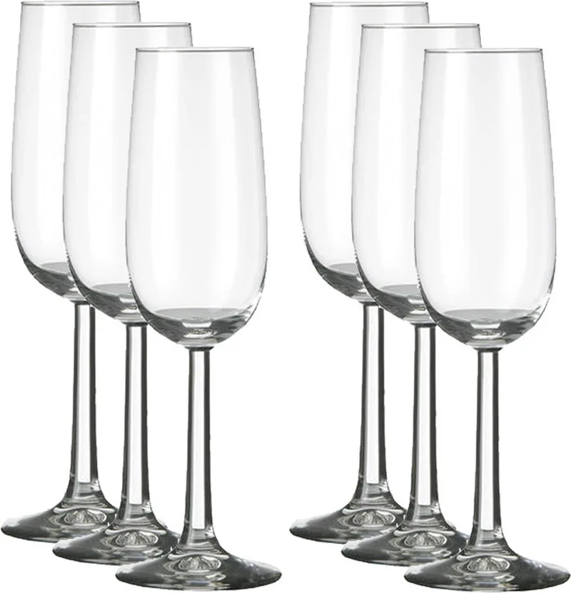 Champagneglazen/flutes Bouquet - 18x stuks - 170 ml - Cava glazen - Bruiloft by Royal Leerdam in Transparent – product photo