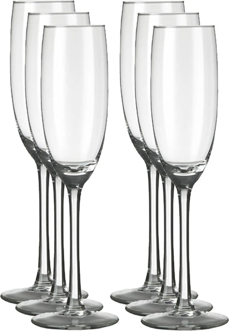 Champagneglazen/flutes Plaza - 12x stuks - 190 ml - glas by Royal Leerdam in Transparent – product photo