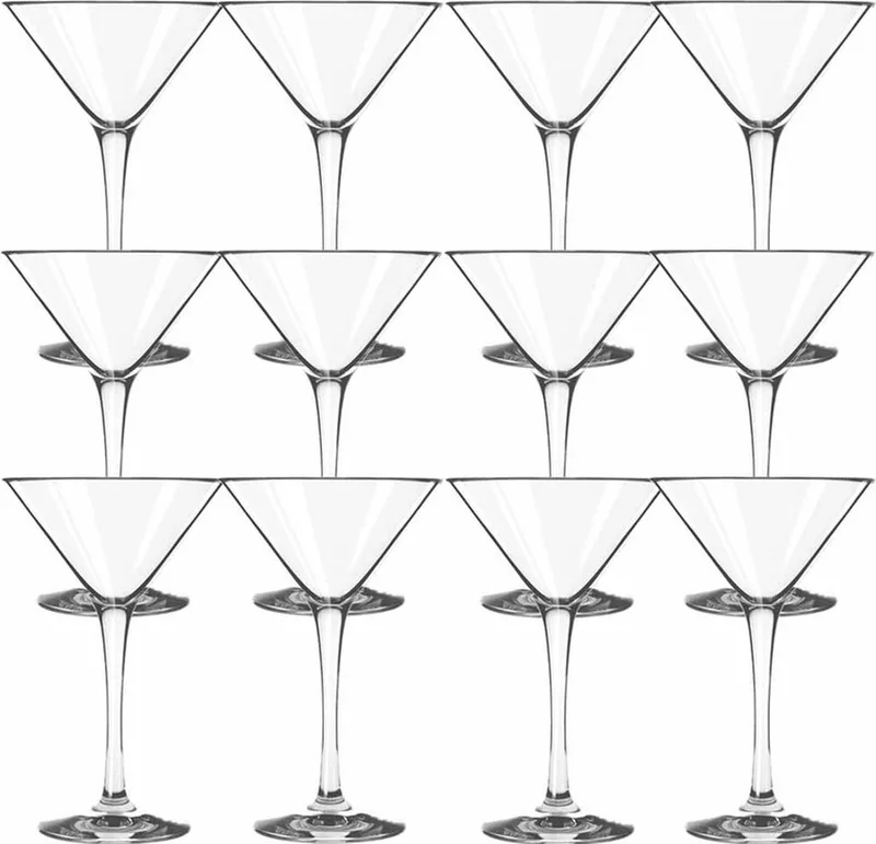 Cocktailglazen - 16x stuks - Martini - glas - 250 ml - Cosmopolitan/Margarita van Royal Leerdam in Transparant – productfoto