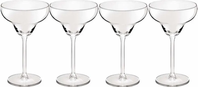 Cocktailglazen - 4x - 300 ml - Margarita - glas- glazen - Cocktails - Cocktailglazen van glas van Royal Leerdam in Transparant – productfoto