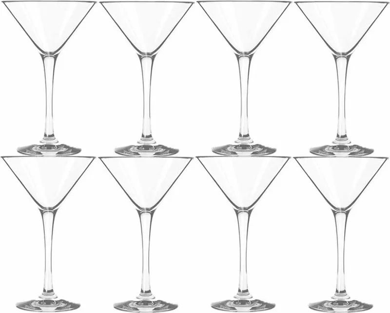Cocktailglazen - 8x stuks - Martini - glas - 250 ml - Cosmopolitan/Margarita by Royal Leerdam in Transparent – product photo