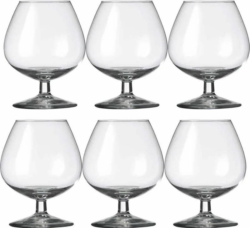 Cognacglazen - 6x stuks - Gilde serie - 250 ml - Whisky - Cognac glazen de Royal Leerdam en Transparent – photo produit