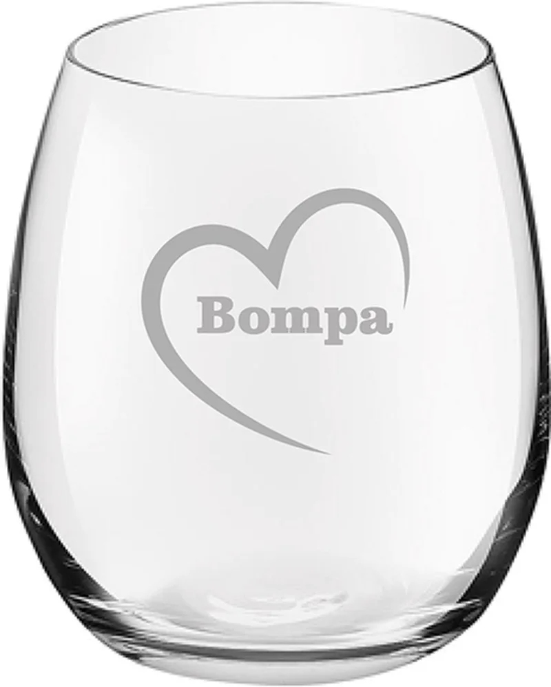Drinkglas gegraveerd - 39cl - Bompa-hartje by Royal Leerdam in Bompa met hartje – product photo
