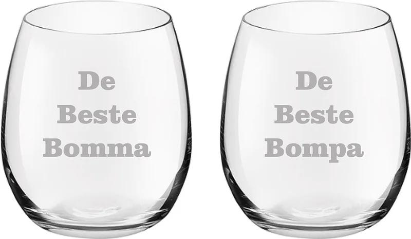 Drinkglas gegraveerd - 39cl - De Beste Bomma-De Beste Bompa by Royal Leerdam in Beste Bomma-Beste Bompa – product photo