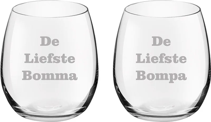 Drinkglas gegraveerd - 39cl - De Liefste Bomma-De Liefste Bompa by Royal Leerdam in Liefste Bomma-Liefste Bompa – product photo