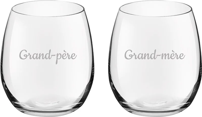 Drinkglas gegraveerd - 39cl - Grand-père & Grand-mère by Royal Leerdam in Grand-père & Grand-mère – product photo