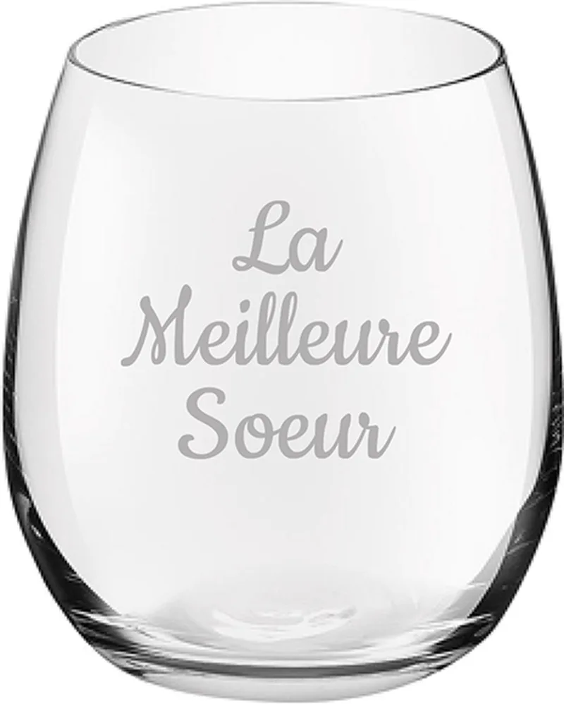 Drinkglas gegraveerd - 39cl de Royal Leerdam en La Meilleure Soeur – photo produit