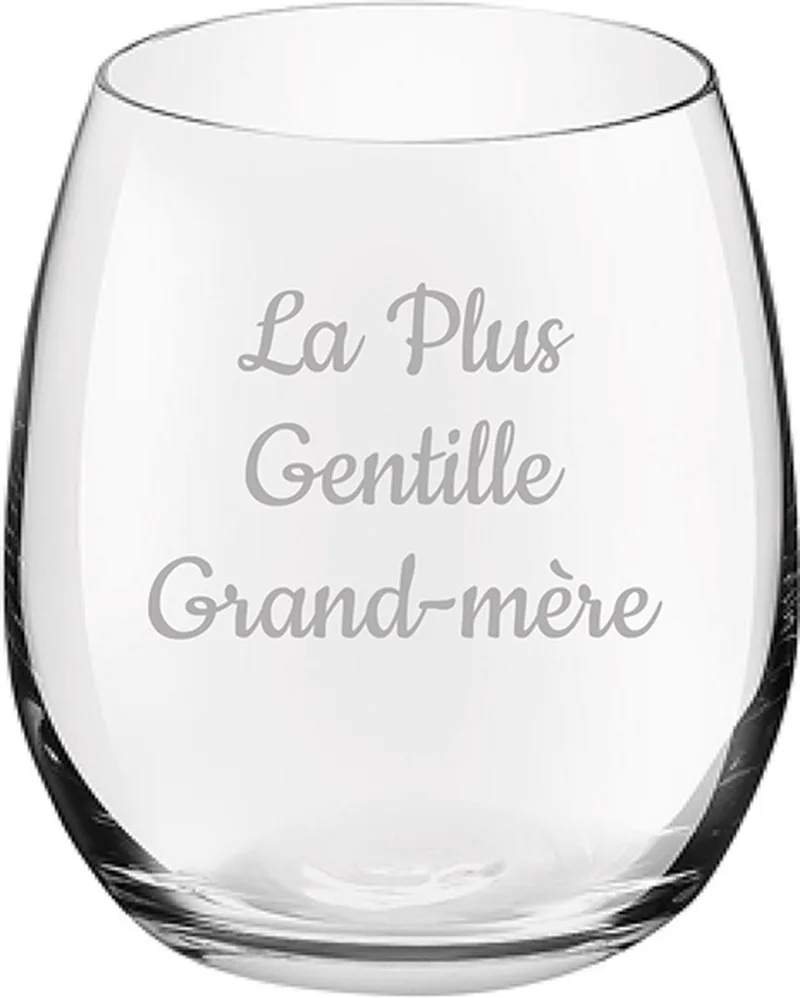 Drinkglas gegraveerd - 39cl van Royal Leerdam in La Plus Gentille Grand-mère – productfoto