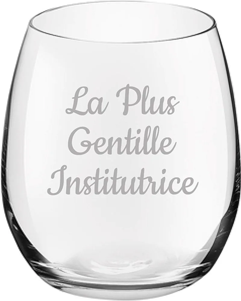Drinkglas gegraveerd - 39cl van Royal Leerdam in La Plus Gentille Institutrice – productfoto