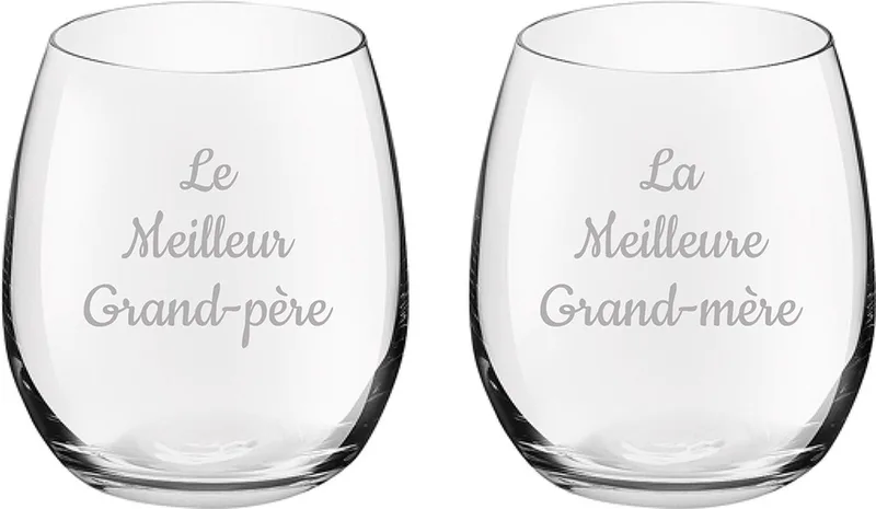 Drinkglas gegraveerd - 39cl - Le Meilleur Grand-père & La Meilleure Grand-mère fra Royal Leerdam i Le Meilleur Grand-père & La Meilleure Grand-mère – produktbillede