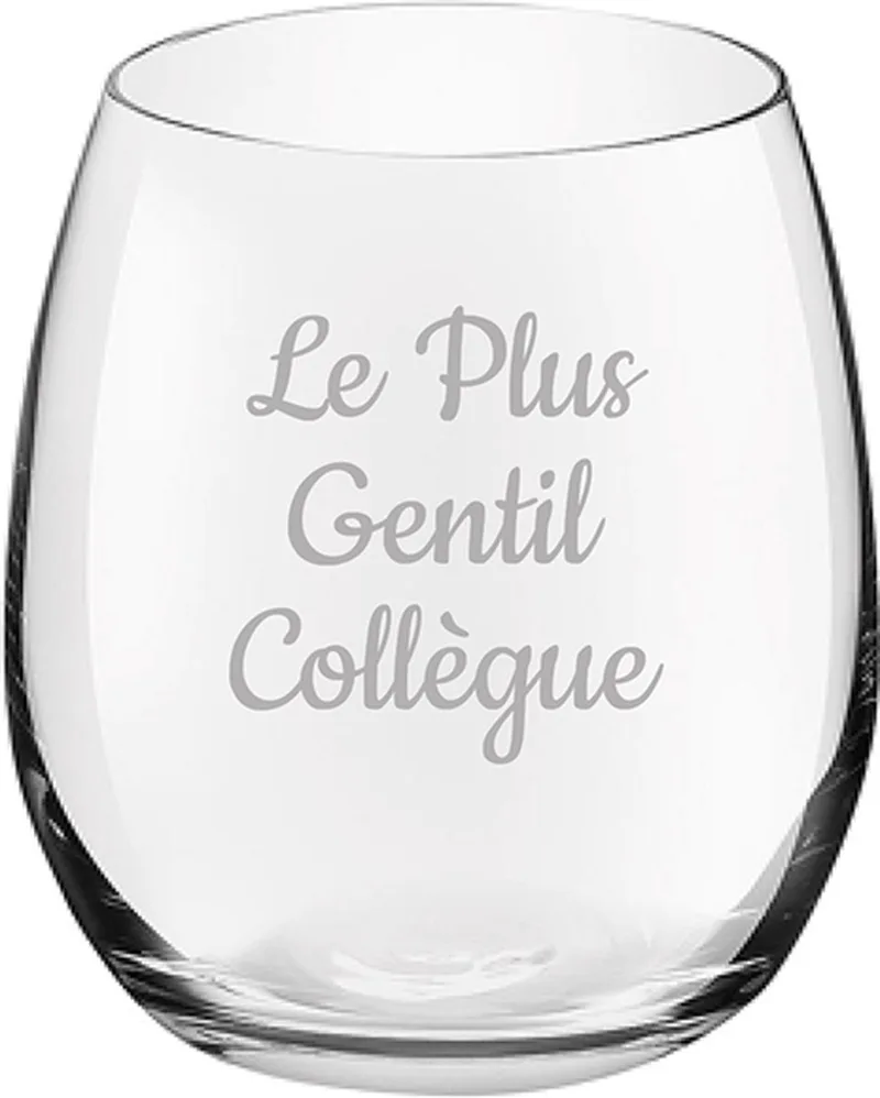 Drinkglas gegraveerd - 39cl van Royal Leerdam in Le Plus Gentil Collègue – productfoto
