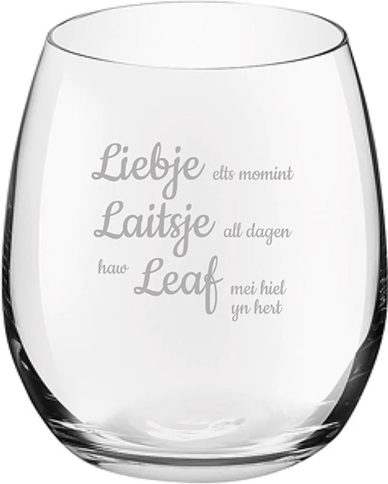 Drinkglas gegraveerd - 39cl by Royal Leerdam in Liebje Laitsje Leaf – product photo