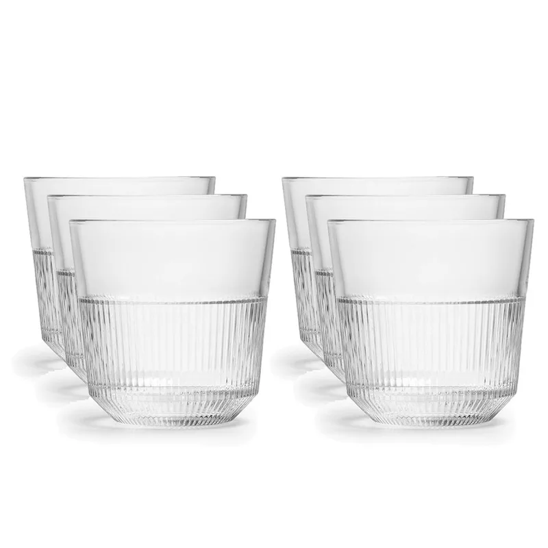 Drinkglazen Rayo - 24x stuks - glas - 270 ml - waterglazen - 8 x 8 cm - met design motief von Royal Leerdam in Transparent – Produktfoto
