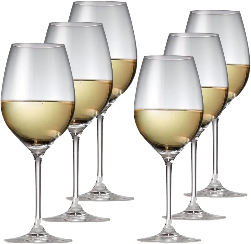 Een set van 12x stuks wijnglazen voor witte en rode wijn Esprit - Witte/rode wijn glazen - Wijn drinken - Wijnglazen van glas by Royal Leerdam in Transparent – product photo