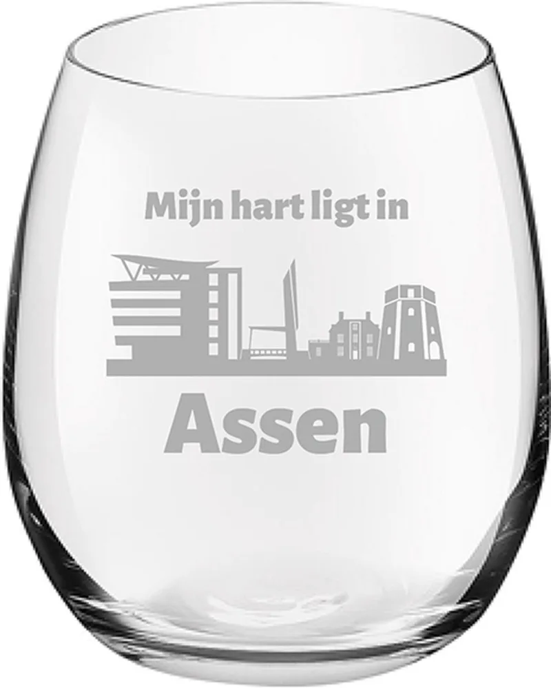 Gegraveerde Drinkglas 39cl de Royal Leerdam en Assen – photo produit