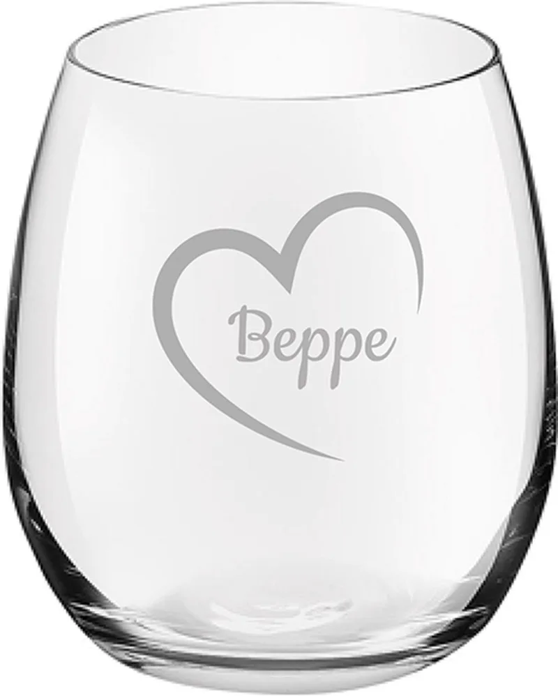 Gegraveerde Drinkglas 39cl by Royal Leerdam in Beppe mei hert – product photo