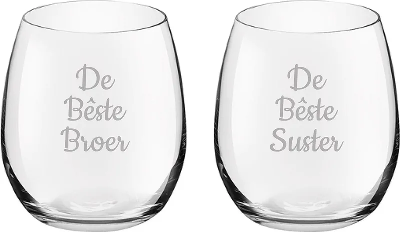 Gegraveerde Drinkglas 39cl De Bêste Broer- De Bêste Suster van Royal Leerdam in Bêste Broer-Bêste Suster – productfoto