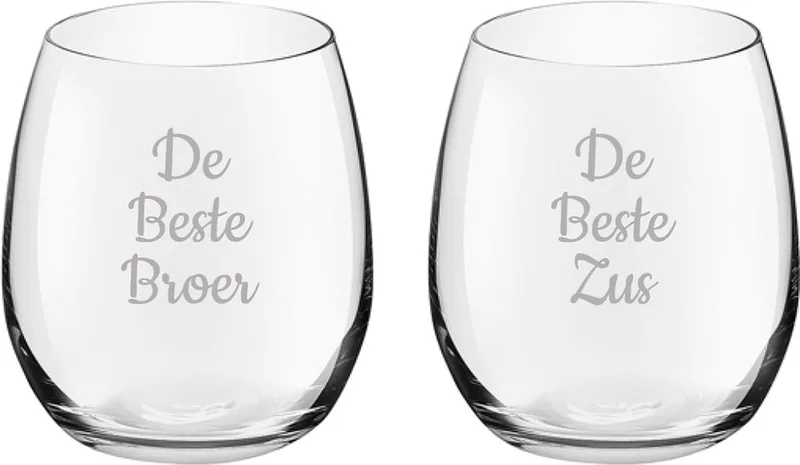 Gegraveerde Drinkglas 39cl De Beste Broer- De Beste Zus van Royal Leerdam in Beste Broer-Beste Zus – productfoto