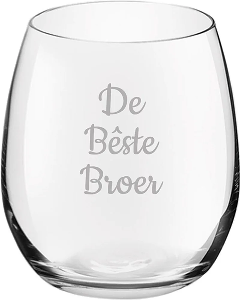 Gegraveerde Drinkglas 39cl De by Royal Leerdam in Bêste Broer – product photo