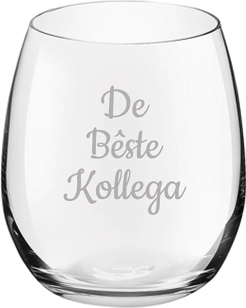 Gegraveerde Drinkglas 39cl De by Royal Leerdam in Bêste Kollega – product photo