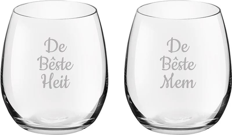 Gegraveerde Drinkglas 39cl De Bêste Mem-De Bêste Heit by Royal Leerdam in Bêste Mem-Bêste Heit – product photo