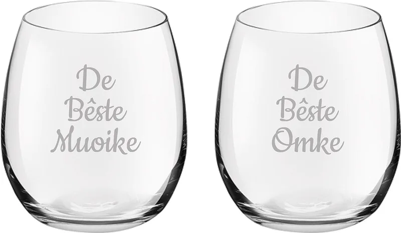 Gegraveerde Drinkglas 39cl De Bêste Muoike-De Bêste Omke by Royal Leerdam in Bêste Muoike-Bêste Omke – product photo