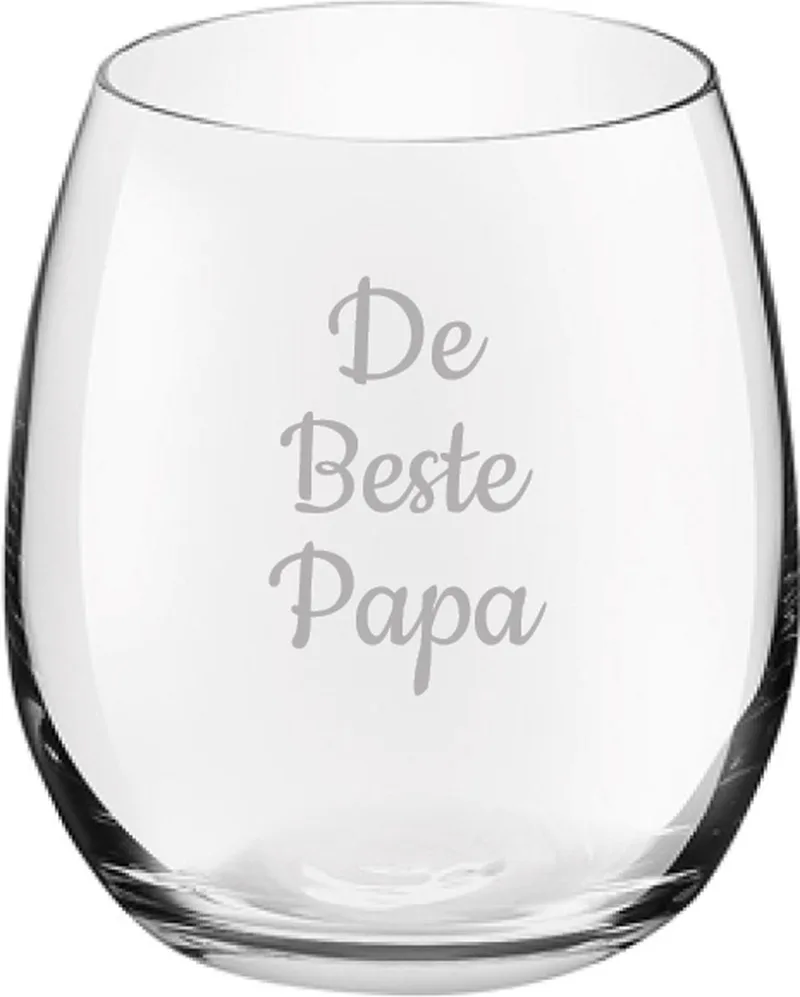 Gegraveerde Drinkglas 39cl De von Royal Leerdam in Beste Papa – Produktfoto
