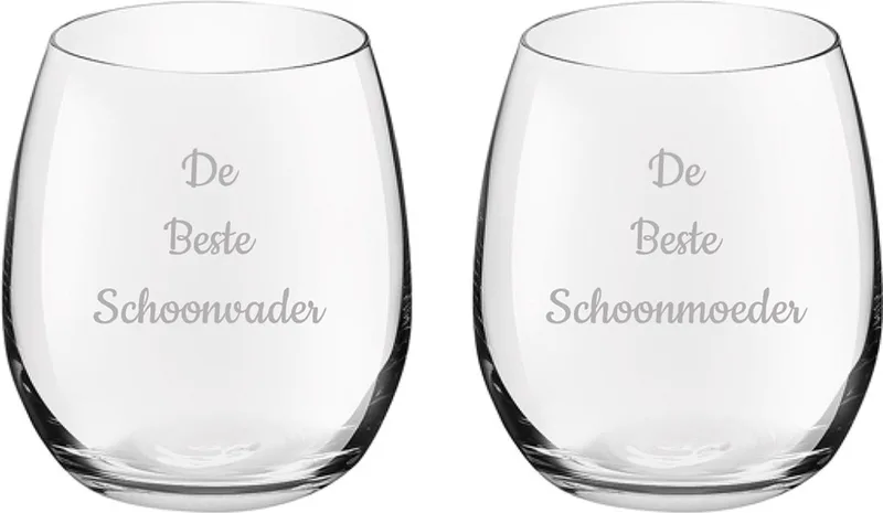 Gegraveerde Drinkglas 39cl De Beste Schoonvader- De Beste Schoonmoeder von Royal Leerdam in Beste Schoonvader-Beste Schoonmoeder – Produktfoto