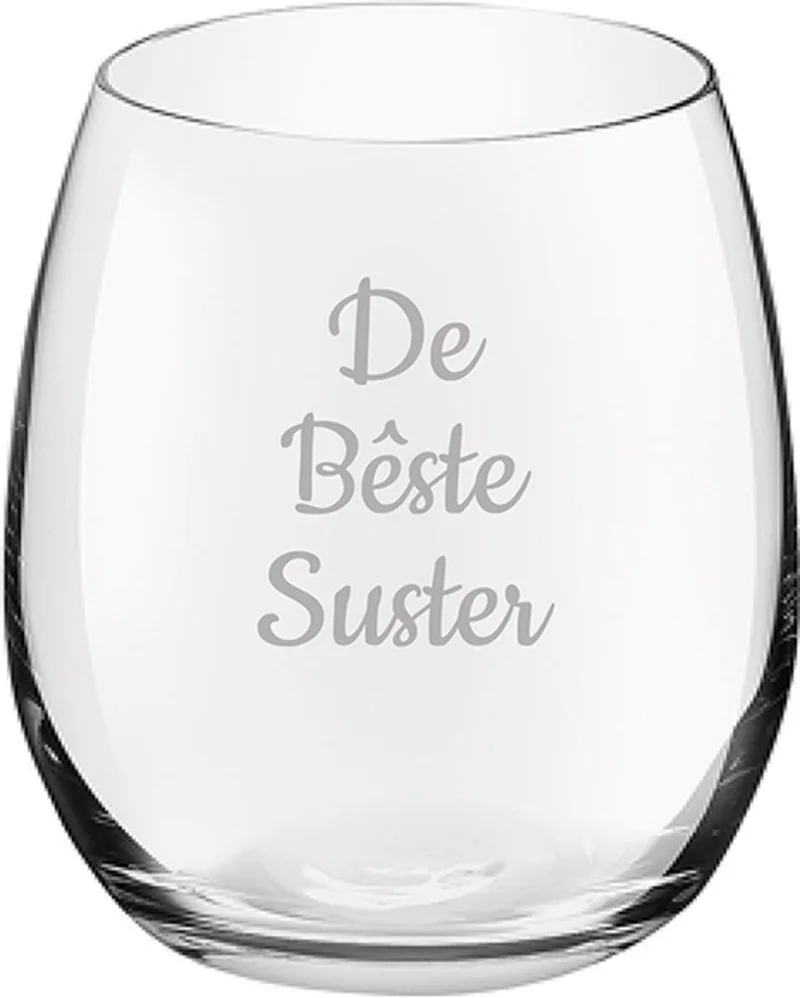 Gegraveerde Drinkglas 39cl De by Royal Leerdam in Bêste Suster – product photo