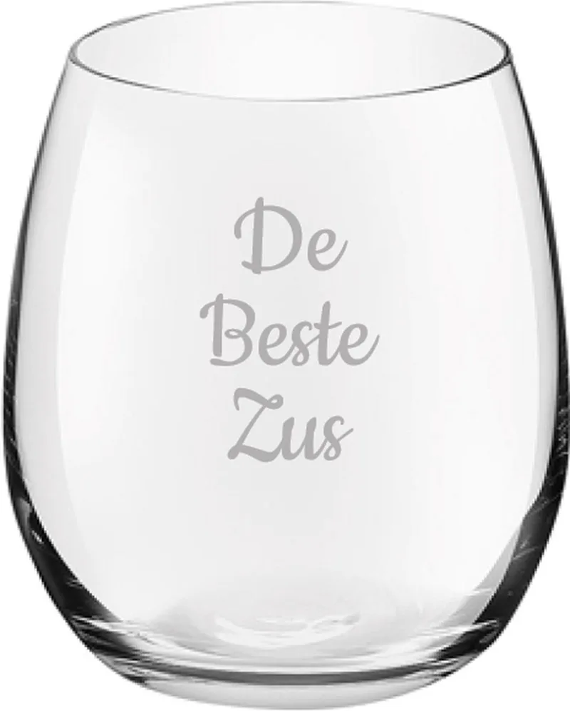 Gegraveerde Drinkglas 39cl De by Royal Leerdam in Beste Zus – product photo