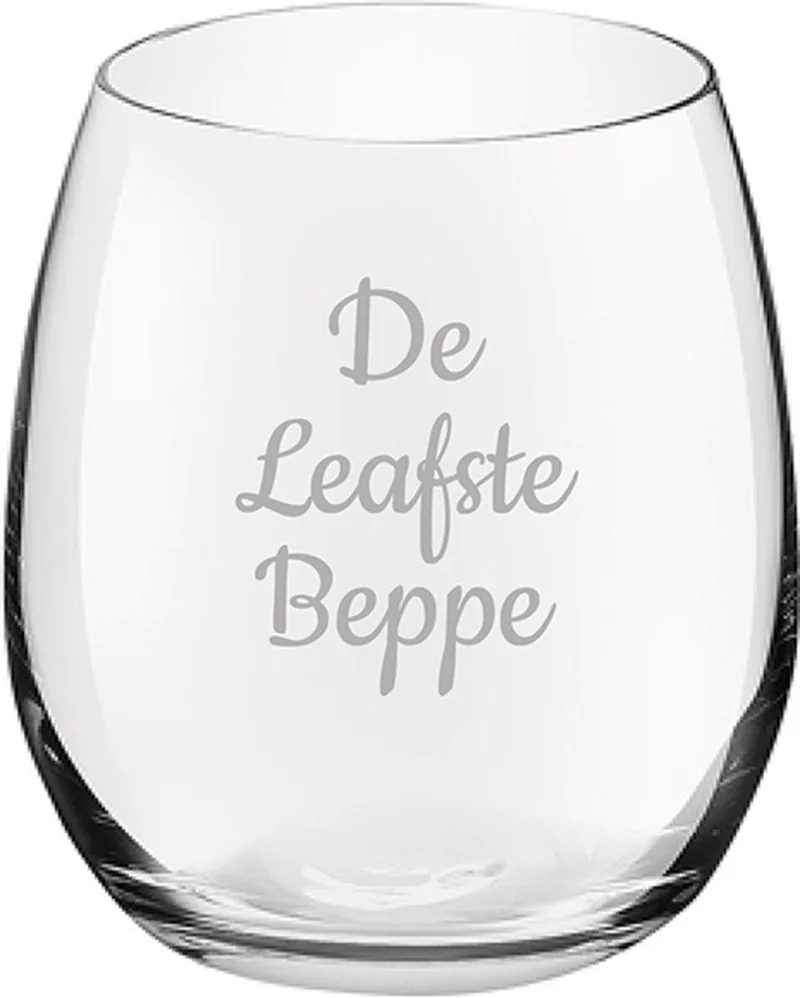 Gegraveerde Drinkglas 39cl De by Royal Leerdam in Leafste Beppe – product photo