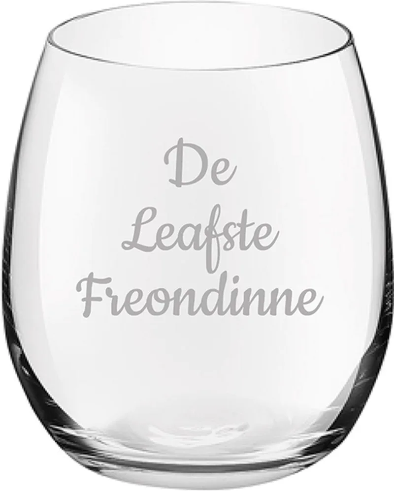 Gegraveerde Drinkglas 39cl De by Royal Leerdam in Leafste Freondinne – product photo