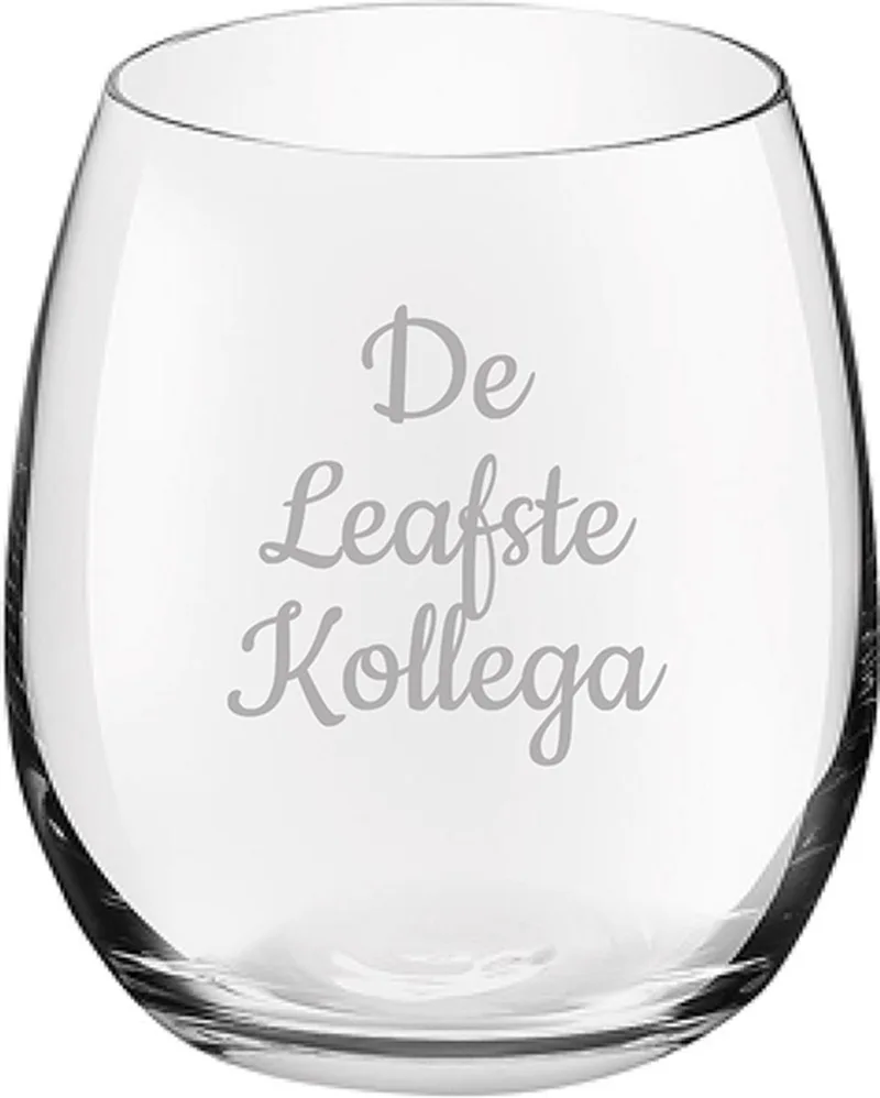 Gegraveerde Drinkglas 39cl De by Royal Leerdam in Leafste Kollega – product photo