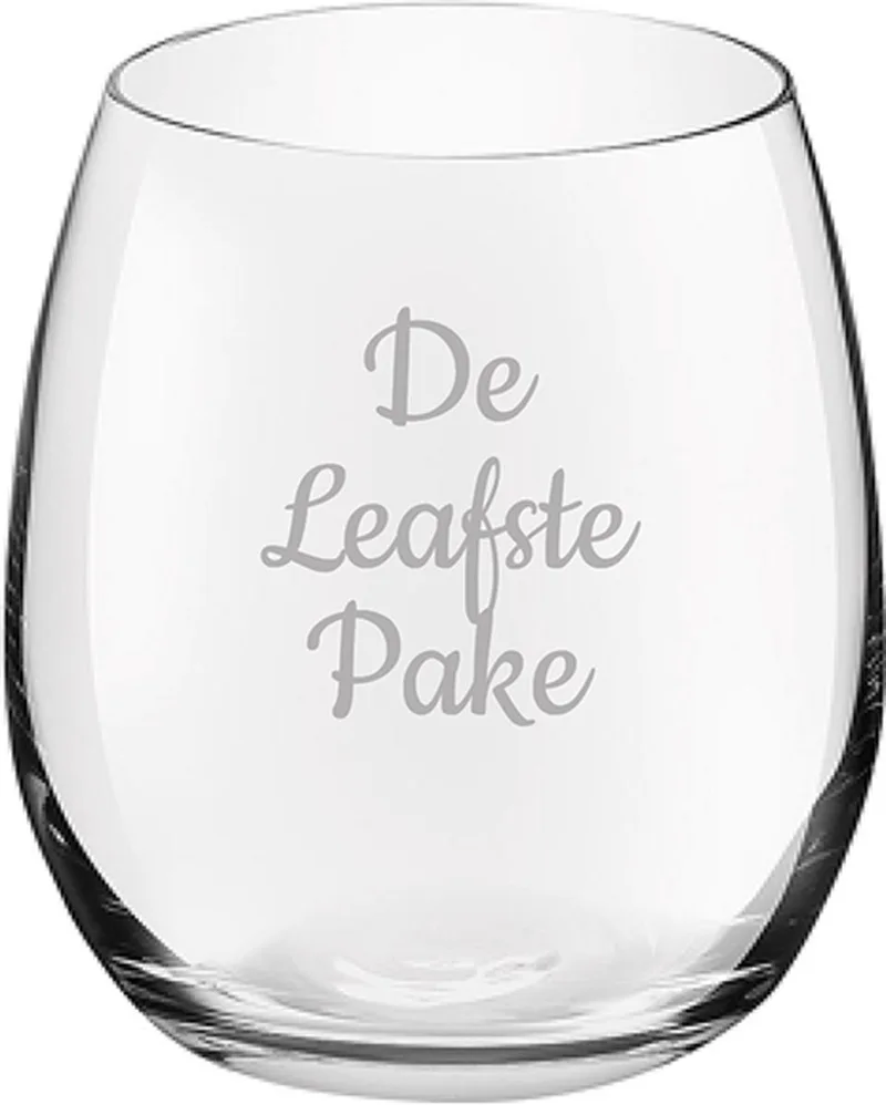Gegraveerde Drinkglas 39cl De by Royal Leerdam in Leafste Pake – product photo
