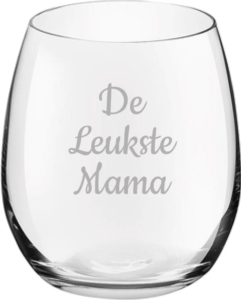 Gegraveerde Drinkglas 39cl De by Royal Leerdam in Leukste Mama – product photo