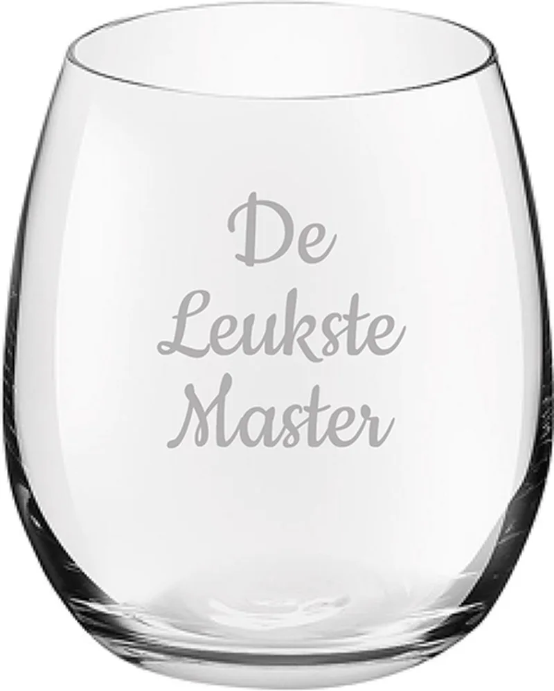 Gegraveerde Drinkglas 39cl De by Royal Leerdam in Leukste Master – product photo