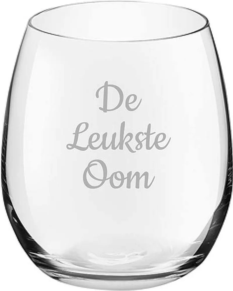 Gegraveerde Drinkglas 39cl De by Royal Leerdam in Leukste Oom – product photo