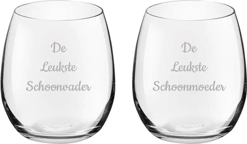 Gegraveerde Drinkglas 39cl De Leukste Schoonvader-De Leukste Schoonmoeder by Royal Leerdam in Leukste Schoonvader-Leukste Schoonmoeder – product photo