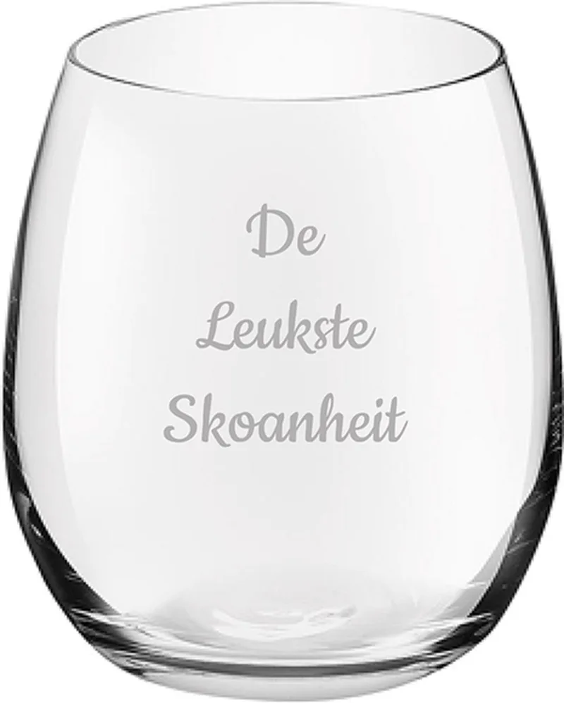Gegraveerde Drinkglas 39cl De by Royal Leerdam in Leukste Skoanheit – product photo