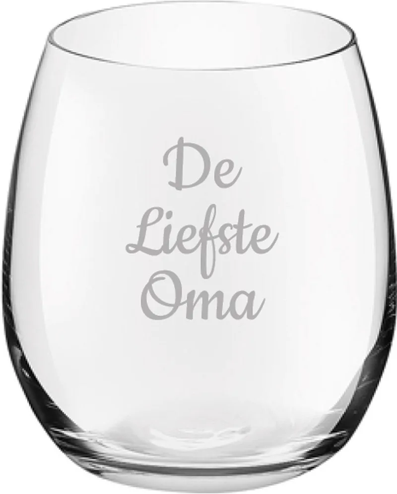 Gegraveerde Drinkglas 39cl De by Royal Leerdam in Liefste Oma – product photo