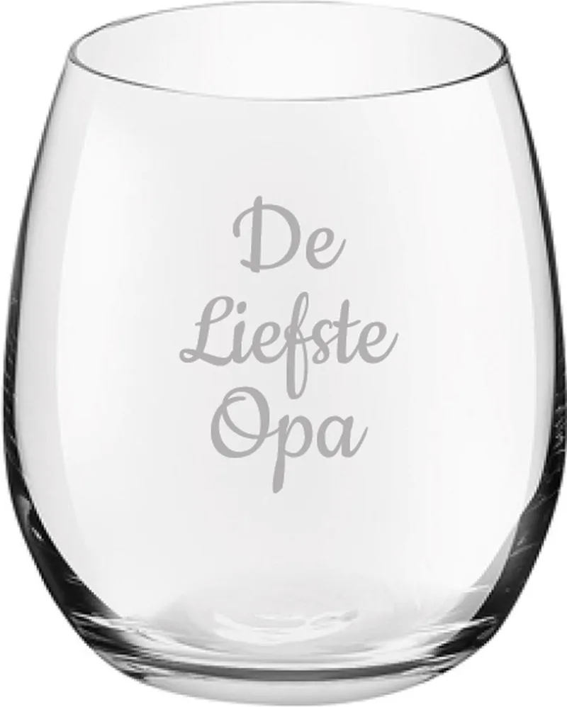 Gegraveerde Drinkglas 39cl De by Royal Leerdam in Liefste Opa – product photo