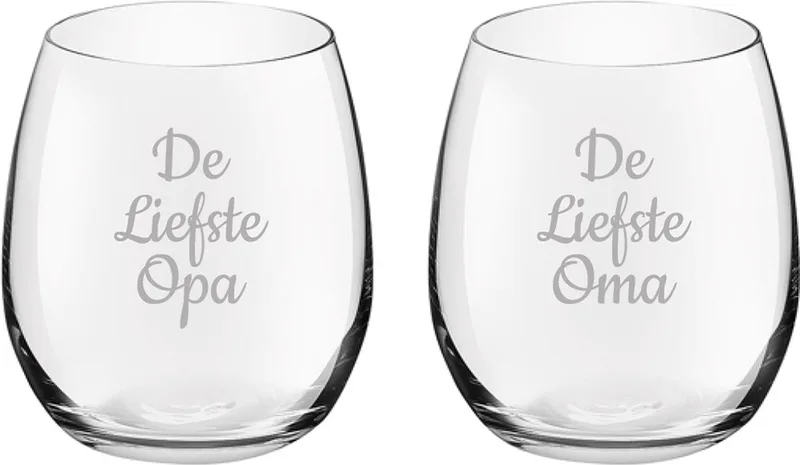 Gegraveerde Drinkglas 39cl De Liefste Opa-De Liefste Oma by Royal Leerdam in Liefste Opa-Liefste Oma – product photo
