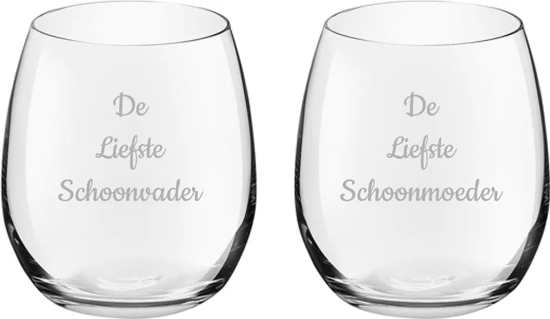 Gegraveerde Drinkglas 39cl De Liefste Schoonvader-De Liefste Schoonmoeder van Royal Leerdam in Liefste Schoonvader-Liefste Schoonmoeder – productfoto